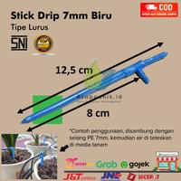 Gambar stick dripper tetes 7mm lurus warna biru dari Atapponik Store Kota Surabaya 1 Tokopedia