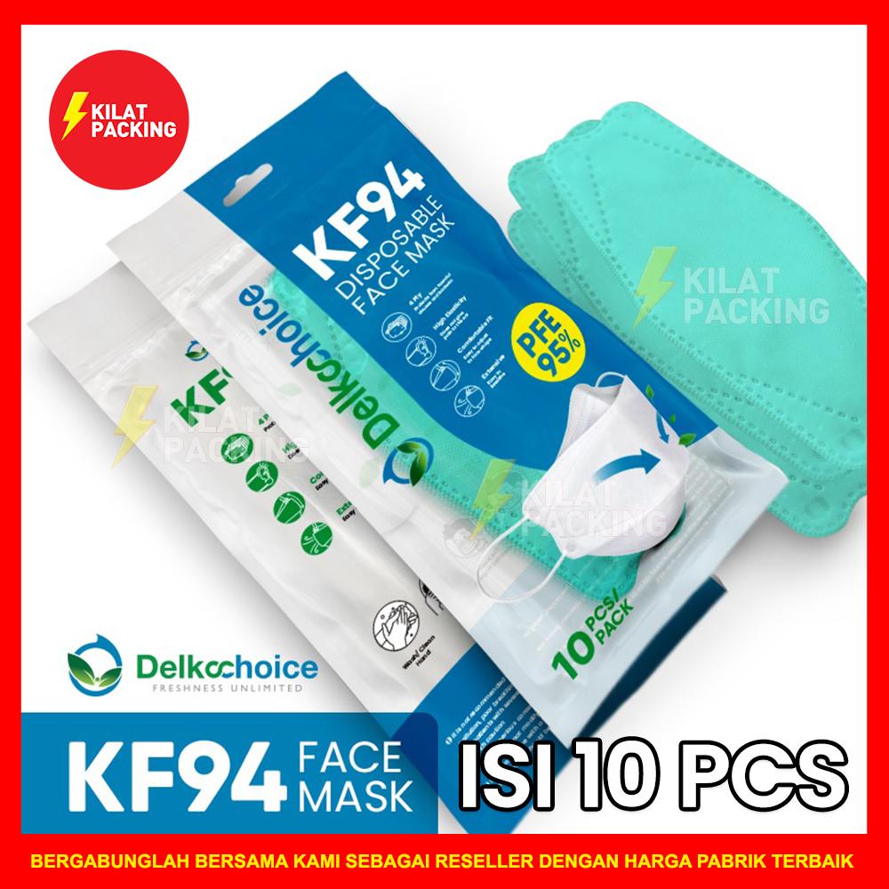 Masker KF94 WARNA TOSCA PREMIUM Korea 4 Ply isi 10 pcs Disposable mask