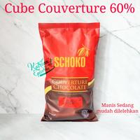 Gambar SCHOKO DARK CHOCOLATE COUVERTURE 60% CUBE 1 KG COKELAT COKLAT dari Katrina Epicerie Kota Administrasi Jakarta Selatan 2 Tokopedia