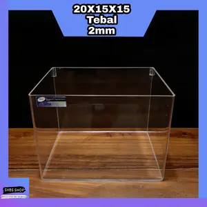 BUYSOF AQUARIUM AKRILIK 20x15x15 2mm SOLITER MINI CUPANG BETTA