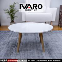 Gambar Meja Tamu / Coffee Table / Meja Sudut /Meja Minimalis Coral Ivaro - bulat dari Ivaro Furniture Kota Tangerang Selatan 2 Tokopedia