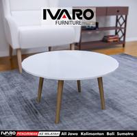 Gambar Meja Tamu / Coffee Table / Meja Sudut /Meja Minimalis Coral Ivaro - bulat dari Ivaro Furniture Kota Tangerang Selatan 3 Tokopedia