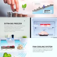 Gambar Sharp Kulkas 2 Pintu SJ 246XI MK Shine J-Tech Inverter Series 205 Liter Tempered Glass Door LED Lamp Fan Cooling System Hemat Energi dari Sharp Official Store Tangerang Kab. Tangerang 3 Tokopedia