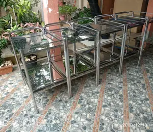 trolley instrumen 2 rak stainless