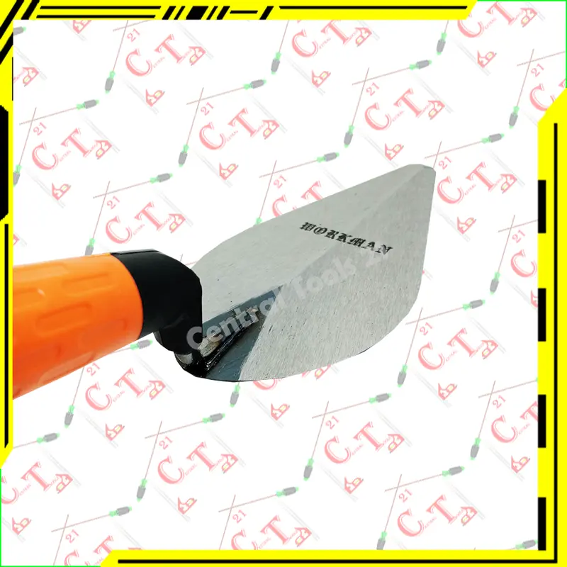 Sendok Semen Bulat Lancip Gagang Fiber Kayu 7" Inch Besi Plat Tebal 2