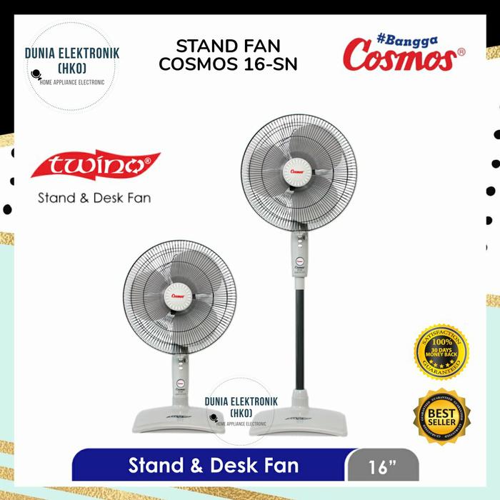 Gambar KIPAS ANGIN COSMOS 16-SN 16 SN 16SN 16 INCH STAND FAN TWINO 2IN1 dari Dunia Elektronik Mall Kota Bekasi Tokopedia