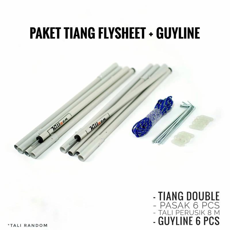 NEW PAKET TIANG FLYSHEET TENDA DAN GUYLINE INCLUDE PASAK DAN Shop