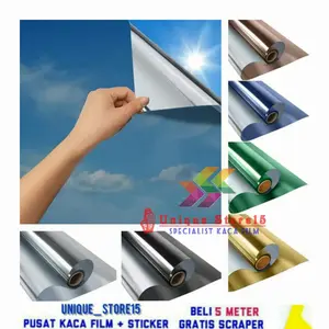 TERMURAH KACA FILM ONE WAY /KACA FILM FASHION / KACA FILM SILVER WARNA