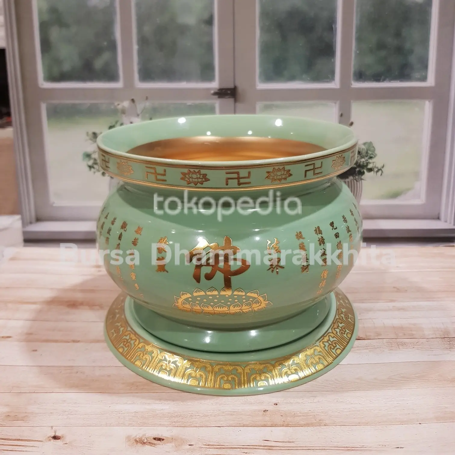 Hiolo / Tempat Dupa Keramik Hijau Fo