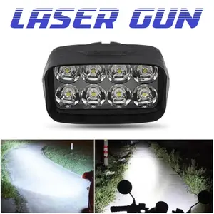 Lampu LED Laser Gun Bar Tembak Sorot CREE Motor 8 Titik Mata 8 W Watt Car