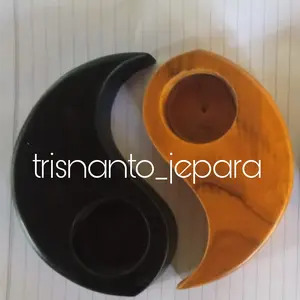 tempat lilin estetik kayu jati