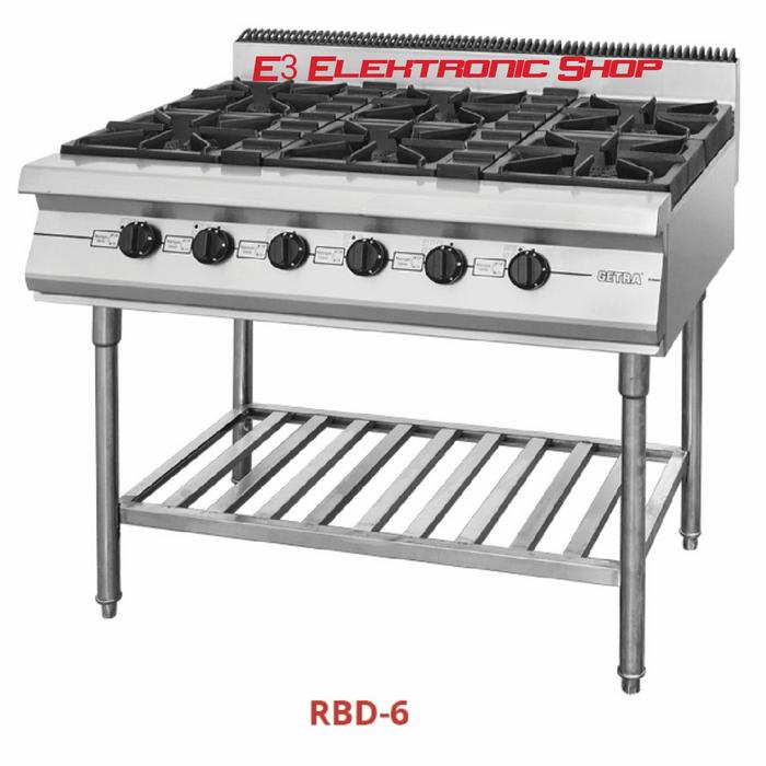 Gambar Getra Kompor Gas Open Burner With Stand RBD6 Cooker 6Tungku RBD 6 dari E3 Shop Elektronik Kota Administrasi Jakarta Utara Tokopedia