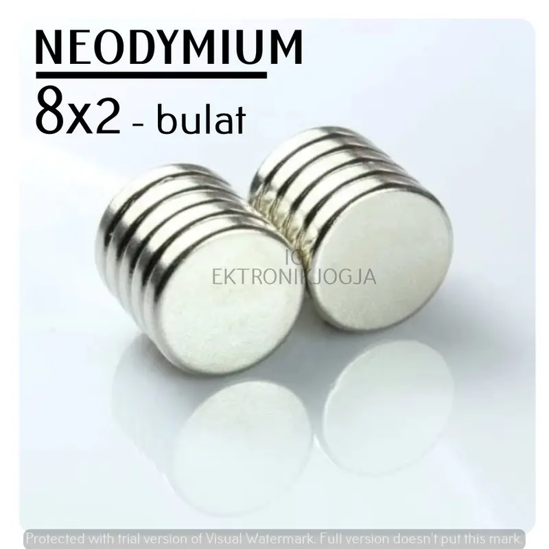 Magnet Neodymium Bulat Super Kuat 8 x 2 mm | Magnet Bulat 8 x 2 mm 1