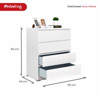 Gambar Mobeliving - Chest Drawer 4 - Laci 4 Susun Serbaguna - Rak 4 Laci - CSD4 dari Mobeliving Furniture Kab. Bogor 2 Tokopedia