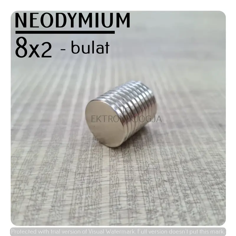 Magnet Neodymium Bulat Super Kuat 8 x 2 mm | Magnet Bulat 8 x 2 mm 2