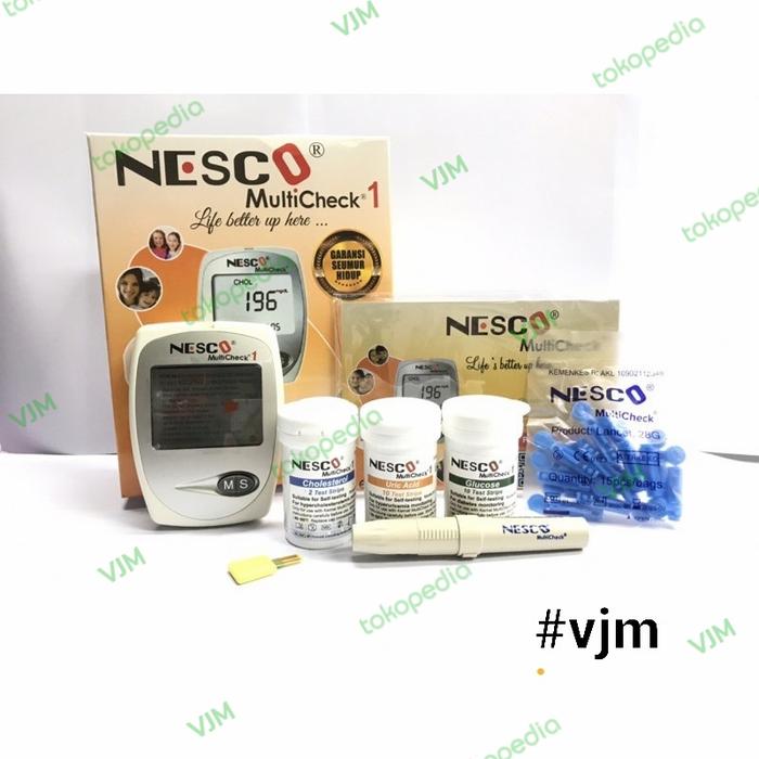 Gambar Alat Cek Gula Asamurat Kolestrol Nesco GCU 3in1 dari VJM starshop Kota Administrasi Jakarta Barat Tokopedia