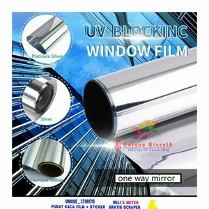 TERMURAH KACA FILM SILVER BLACK // STIKER KACA ONE WAY //STIKER CERMIN