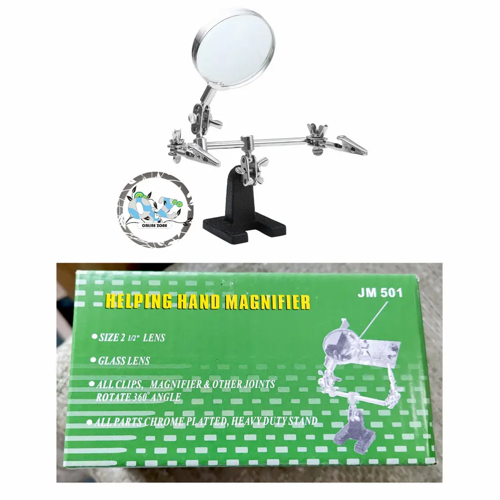 Kaca Pembesar Dengan Penjepit untuk Solder/ Reparasi Jam