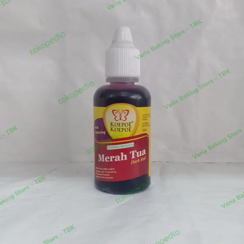 Koepoe koepoe pewarna merah tua 30ml 0