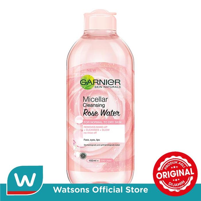 Gambar Garnier Micellar Rose Water Clean & Glow Skin Care - 400 ml dari Watsons Indonesia Official Store Kab. Tangerang Tokopedia