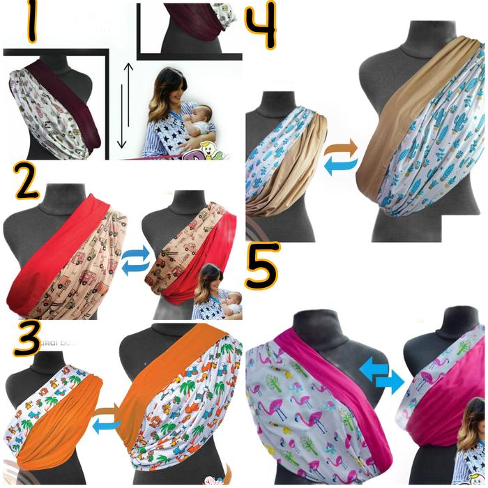 Gambar Gendongan GEOS Dita Bolak-Balik - Gendongan Bayi - Kaktus, XL dari Aurel Babyshop Kota Tangerang Selatan Tokopedia