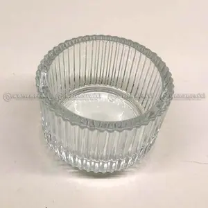WMO IK30470985 FINS Tempat lilin kecil kaca bening dia cm