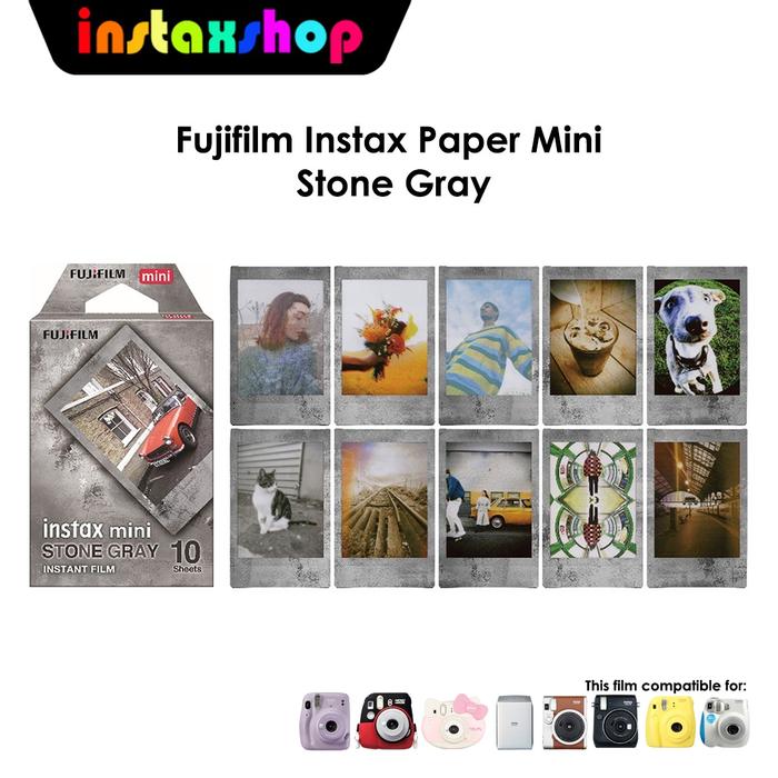 Gambar Fujifilm Paper Film Instax Mini Stone Gray Film Instax Mini dari Instaxshop Kota Bandung Tokopedia