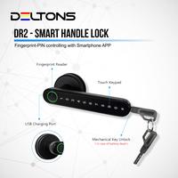 Gambar Smart Lock Fingerprint DR2 Simple Handle Digital Door Lock - Single Latch dari DELTONS Store Kota Tangerang 3 Tokopedia