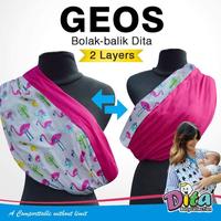 Gambar Gendongan GEOS Dita Bolak-Balik - Gendongan Bayi - Kaktus, XL dari Aurel Babyshop Kota Tangerang Selatan 3 Tokopedia