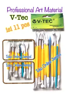 11pcs Alat Clay Modeling Foundant Sclupting Tools Pahat VTec ATK1287VT
