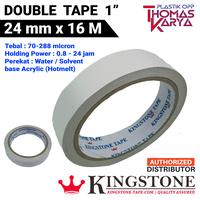 Gambar KINGSTONE TAPE | Double Tape 1 Inch 24mm x 16 Meter | Dobel Tip 1 inch dari Thomas Plastik Kota Bandung 1 Tokopedia