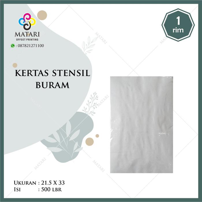 Gambar Kertas Stensil Buram / Koran F4 / Folio dari Matari Bandung Kota Bandung Tokopedia