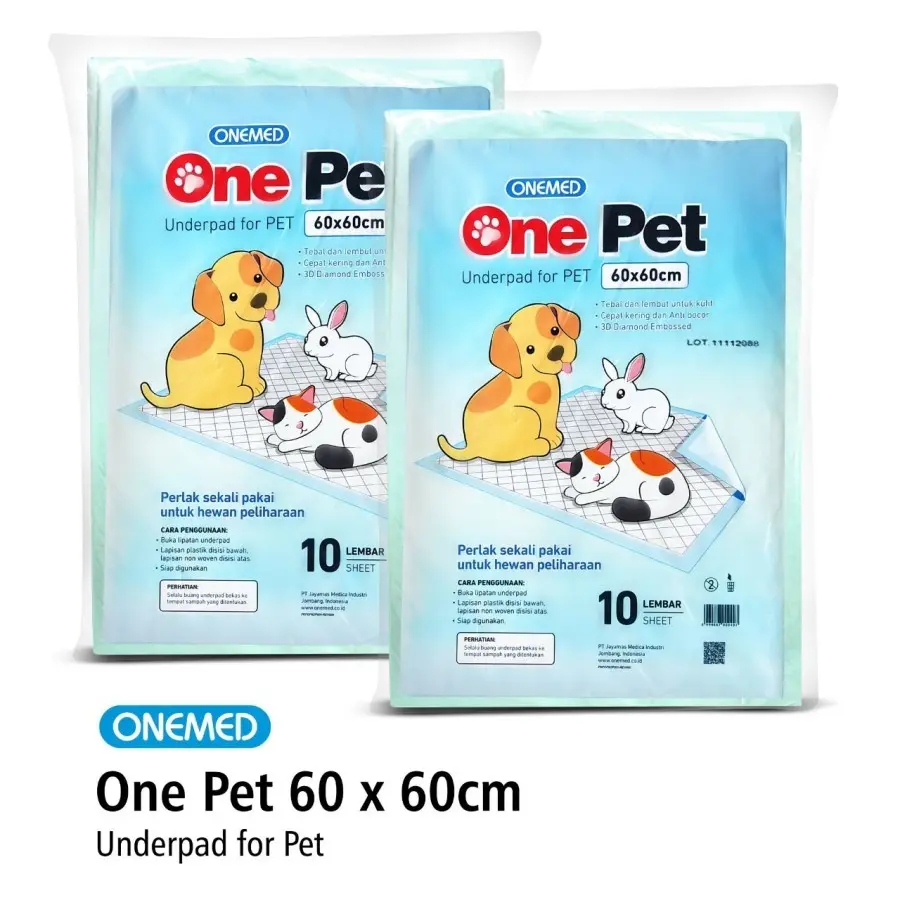 Underpad One Pet / Toilet Training / Tatakan Kencing Hewan 60x60cm
