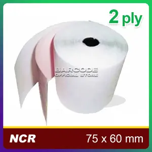 Kertas Struk Kasir NCR 75 x 60 mm - 2Ply - Rangkap 2 - NCR 2 Ply
