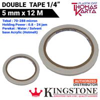 Gambar KINGSTONE TAPE | Double Tape 5 mm | Dobel Tip 5 mm | Double Sided Tape dari Thomas Plastik Kota Bandung 1 Tokopedia