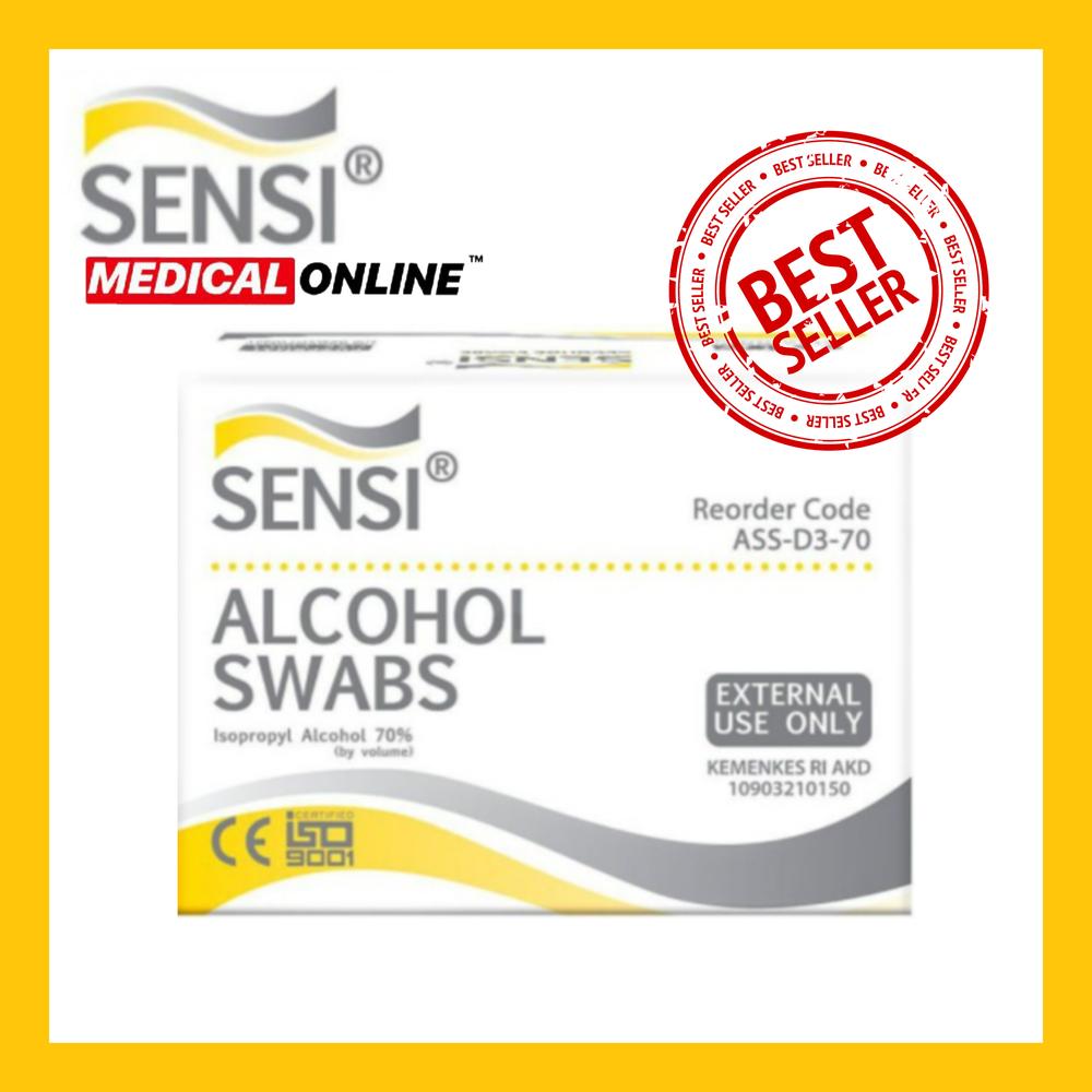 TISSUE ALKOHOL SWAB SENSI ALCOHOL PEMBERSIH ISI 100/BOX MEDICAL ONLINE - Sensi Swab