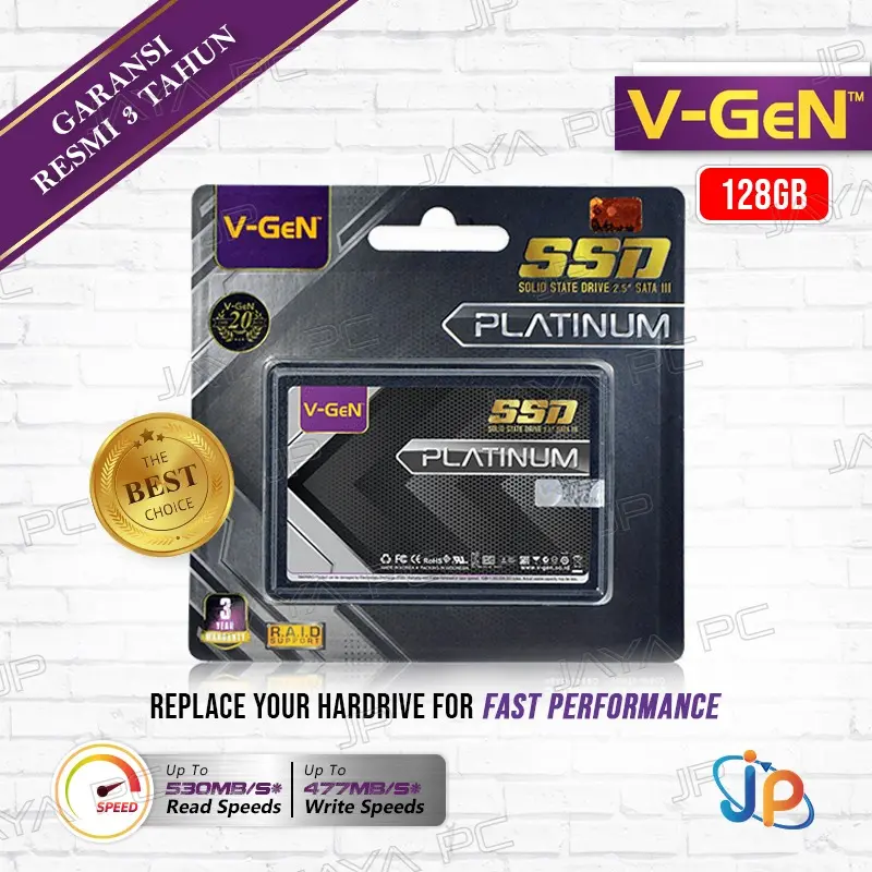 SSD V-Gen Platinum 128GB - Sata 3 VGen 128 GB 2.5"