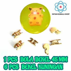 MAINAN 1 SET BOLA BEKEL DAN 6 BEKEL KUNINGAN
