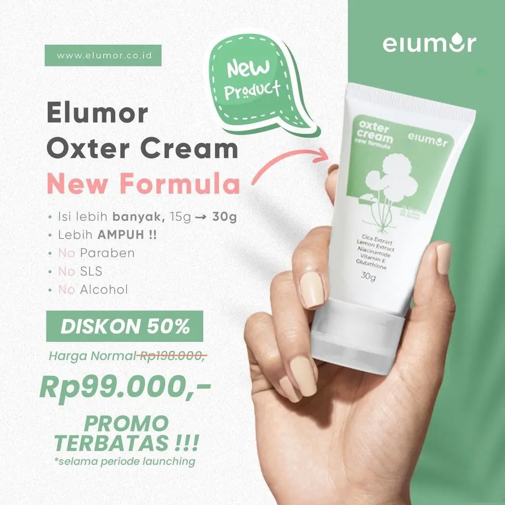 Elumor Oxter Cream Serum Pemutih Ketiak