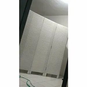 seketsel partisi ruangan penyekat rotan sintetis 3 pintu