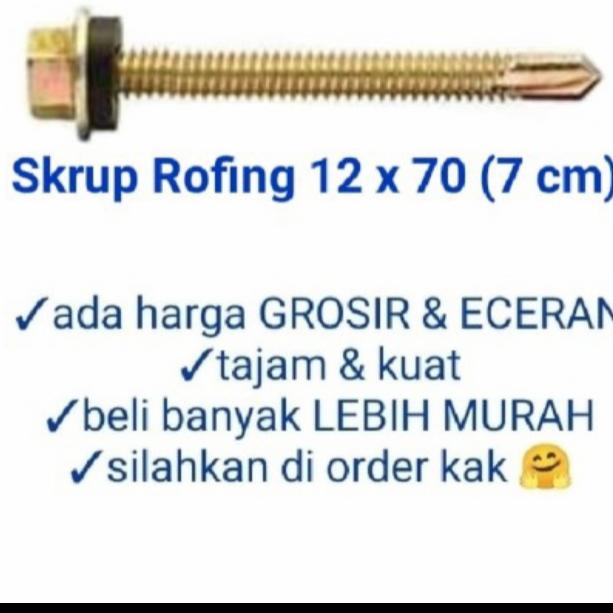 baut roofing 7cm / baut roofing kuning murah - Shop | Tokopedia
