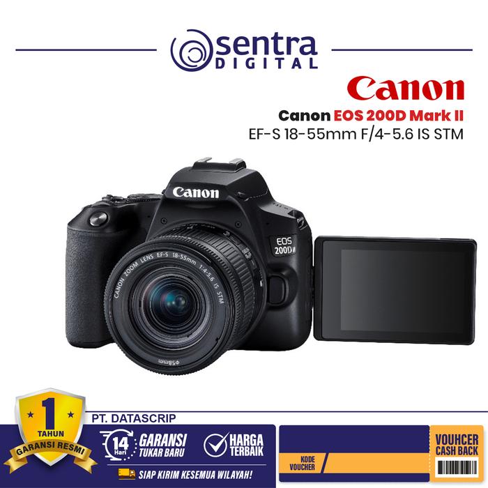 Gambar Canon EOS 200D Mark II Kit EF-S 18-55mm f/4-5.6 IS STM - Kamera DSLR dari Sentra Digital Kota Surabaya Tokopedia