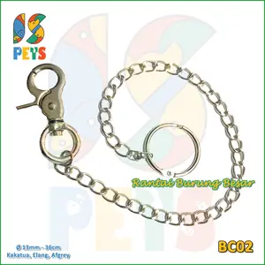 Rantai Burung Kakatua Elang 13mm Ikat Kaki Ring Besi Training BC02