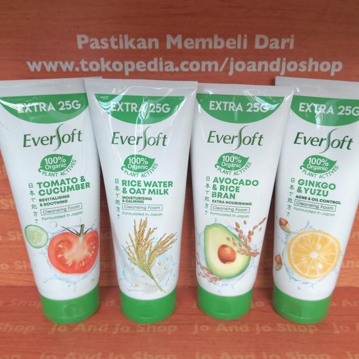 Gambar Eversoft Cleansing Foam Avocado Tomato Ginkgo - RiceMilk dari Jo And Jo Shop Kota Administrasi Jakarta Barat Tokopedia