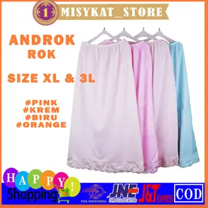 ANDROK ROK DALAM DALAMAN PENDEK WANITA SIZE M L XL XXL/3L