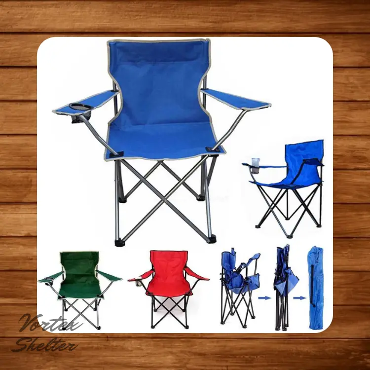 Kursi Lipat Sandaran Tangan Portable Outdoor Camping Folding Chair
