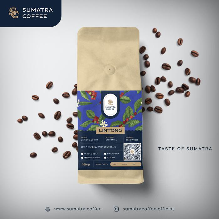 Gambar KOPI ARABIKA SUMATERA LINTONG 100 gr (ROASTED BEAN) - Medium dari Sumatra Coffee Official Kota Medan Tokopedia