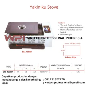 Getra EKL-1000D Yakiniku Stove - Kompor Listrik Bbq Yakiniku Smokeless
