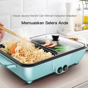 barbeque grill pan electric hot pot 2 in 1 Korea Jepang panggangan TH2