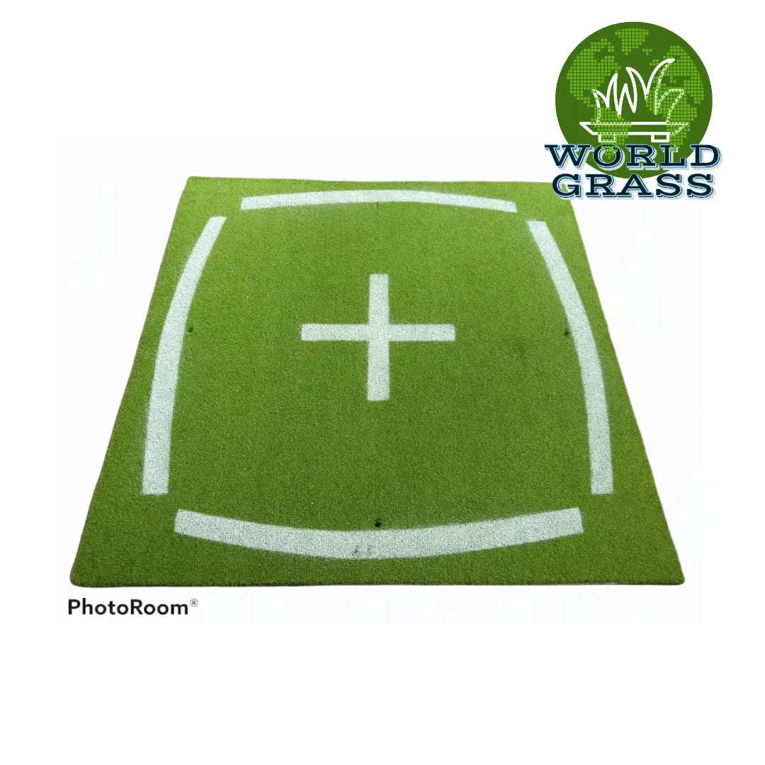 Karpet Driving Golf White line 120cm x 120cm - Driving Golf mat whitey